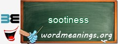 WordMeaning blackboard for sootiness